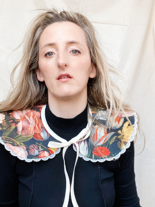 Bernadette Collar in Floral Velvet