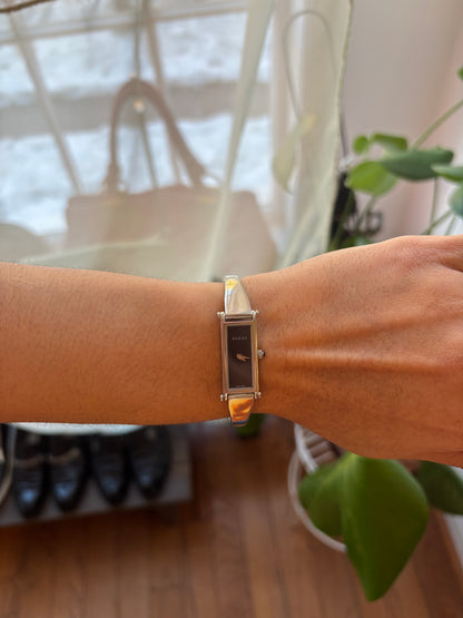 90s GUCCI 1500L Silver Watch