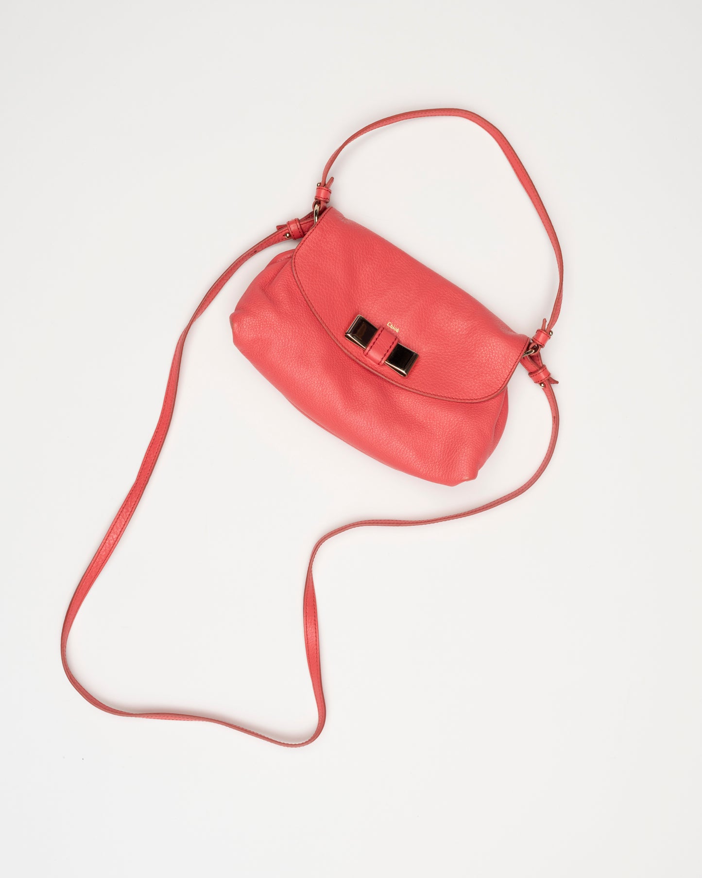 2000s CHLOE Lily Coral Leather Two-Way Bag