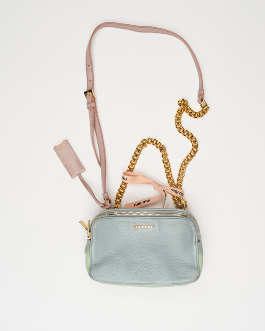 2000s MIU MIU Pastel Colorblock Leather Bag