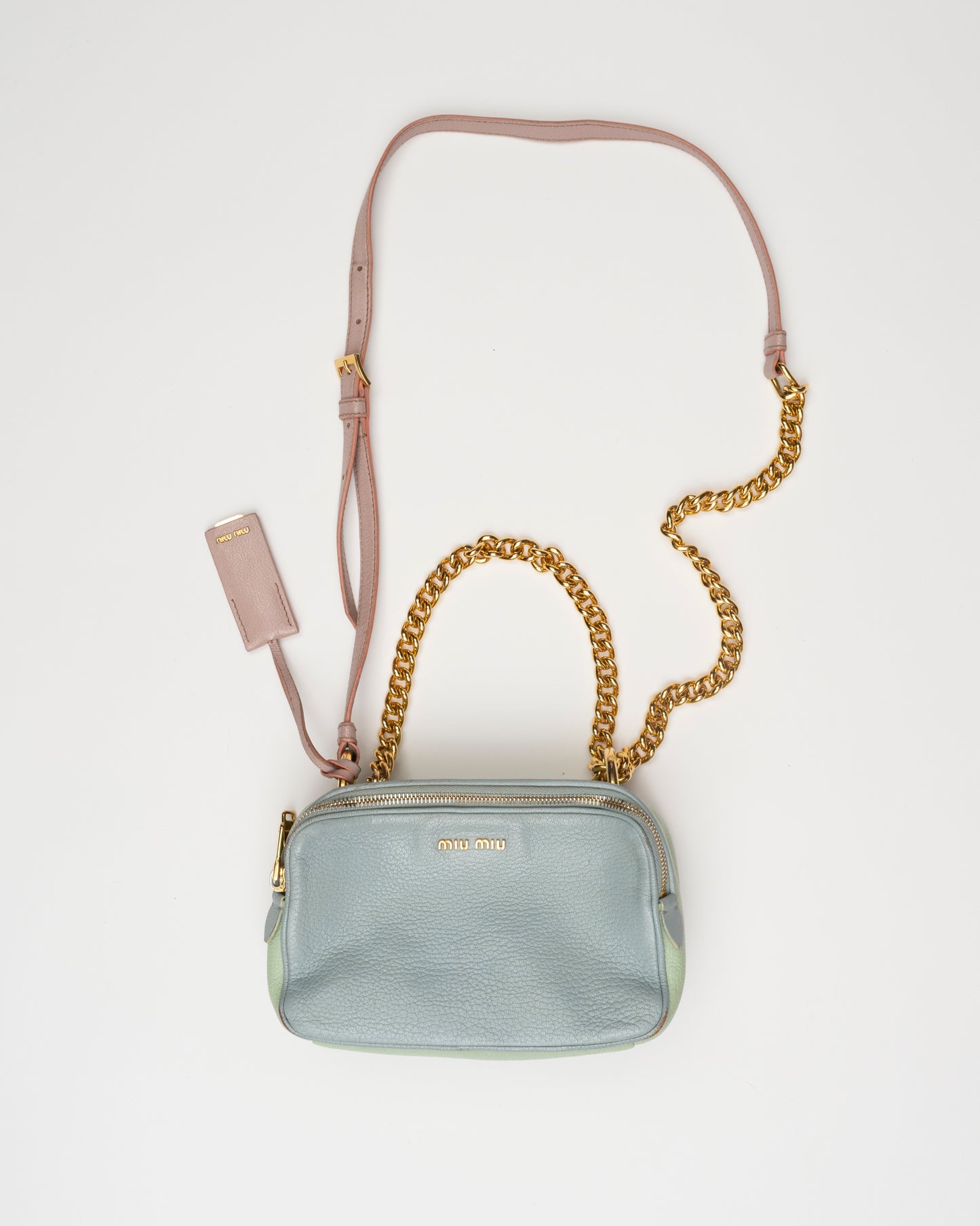 2000s MIU MIU Pastel Colorblock Leather Bag