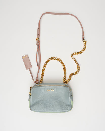 2000s MIU MIU Pastel Colorblock Leather Bag