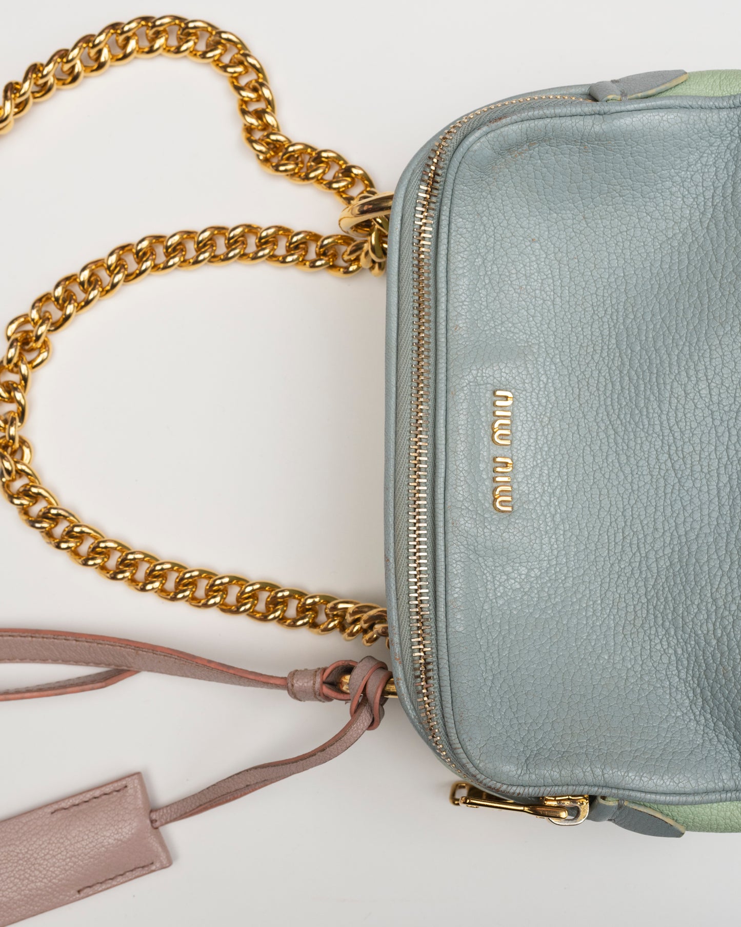 2000s MIU MIU Pastel Colorblock Leather Bag
