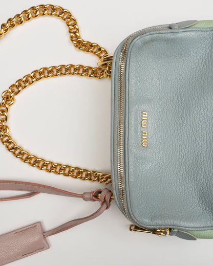 2000s MIU MIU Pastel Colorblock Leather Bag