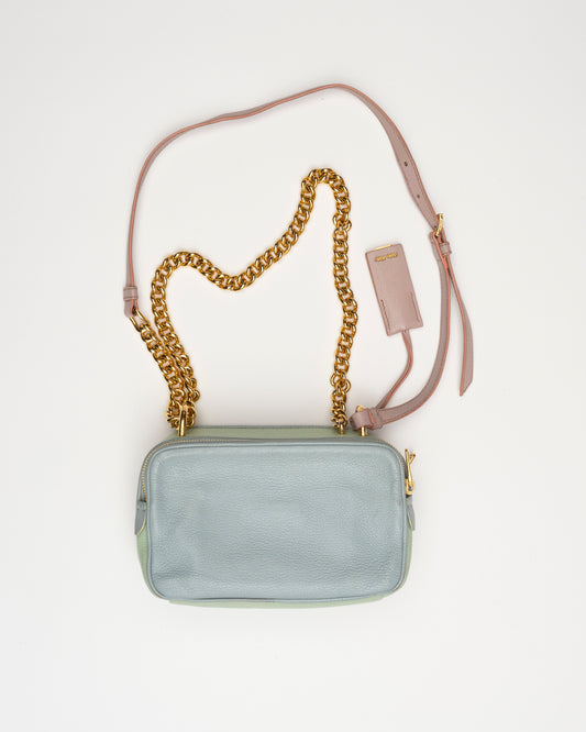 2000s MIU MIU Pastel Colorblock Leather Bag