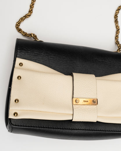 2000s CHLOE Black/Creme Bow Bag