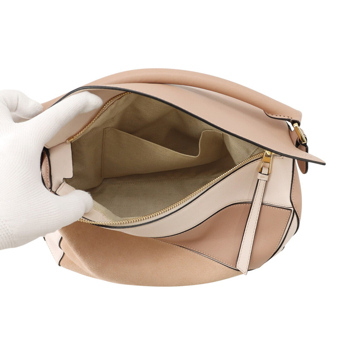 LOEWE Blush Suede Puzzle Bag