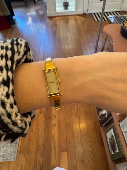 VTG GUCCI 1500L Gold Watch w/Gold Dial (as is)