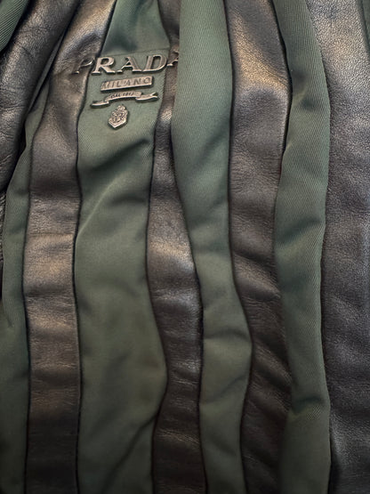 CC VTG PRADA Tessuto Green + Grey Waves Bag