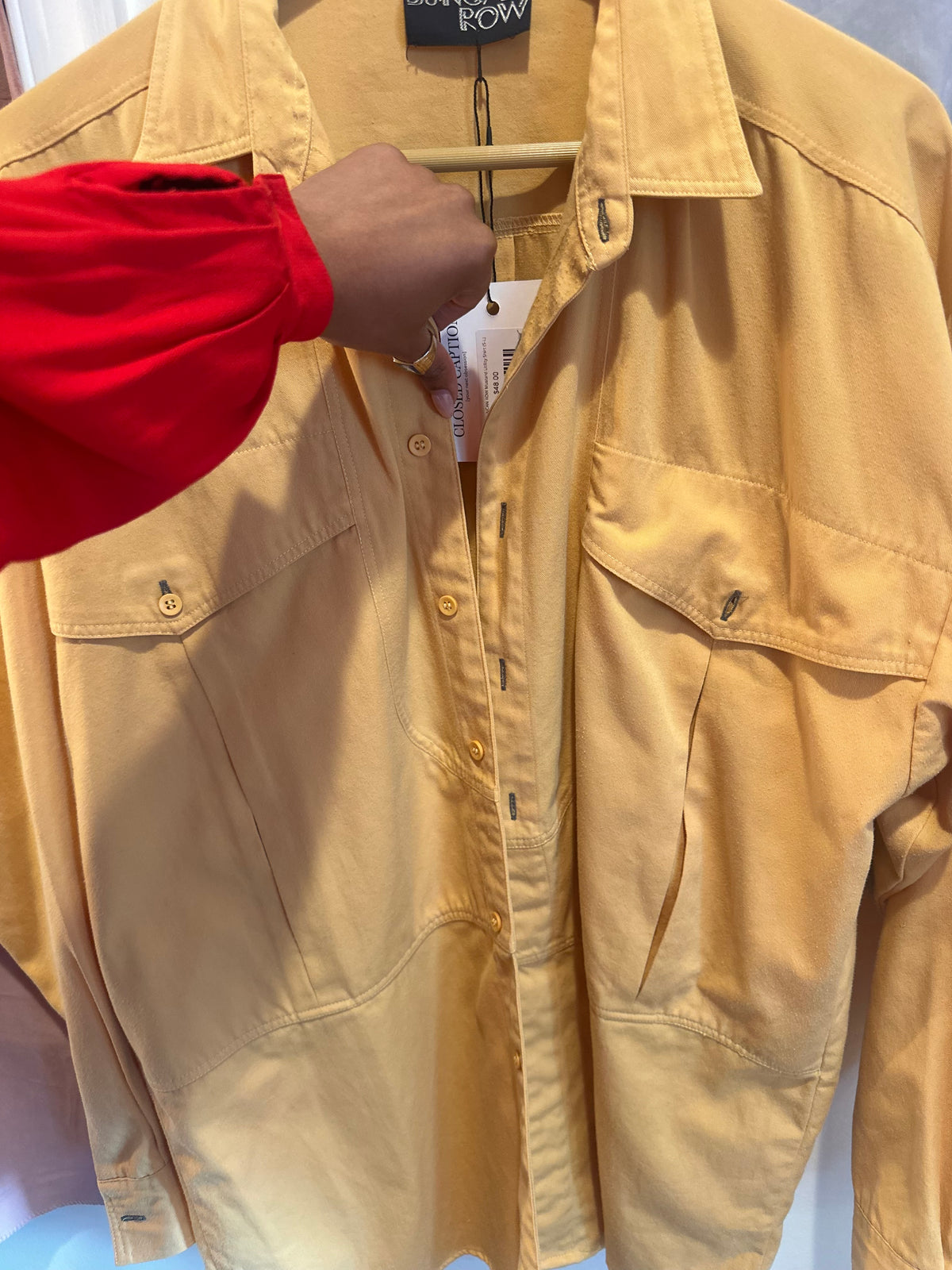90s DUNCAN ROW Mustard Utility Shirt (S-L)