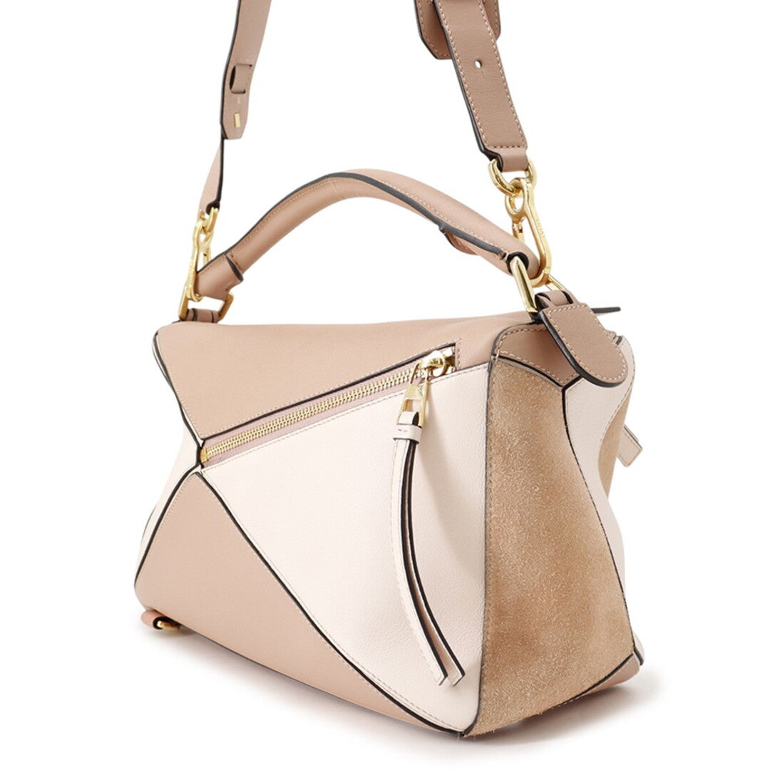 LOEWE Blush Suede Puzzle Bag