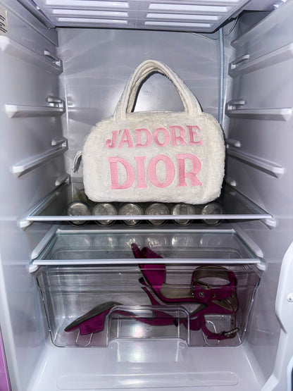 SS2002 CHRISTIAN DIOR John Galliano Era White Terry Cloth J'ADORE DIOR Bag