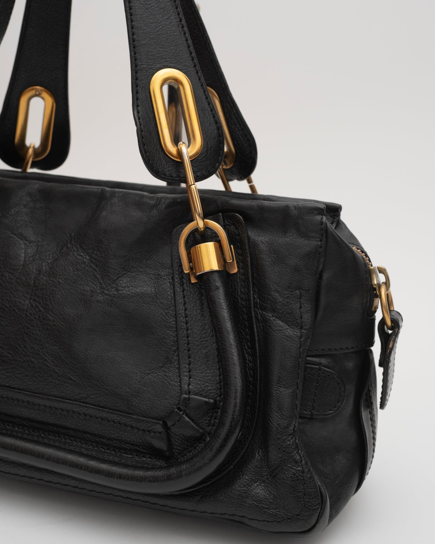 2000s CHLOE Black Half Paraty Bag