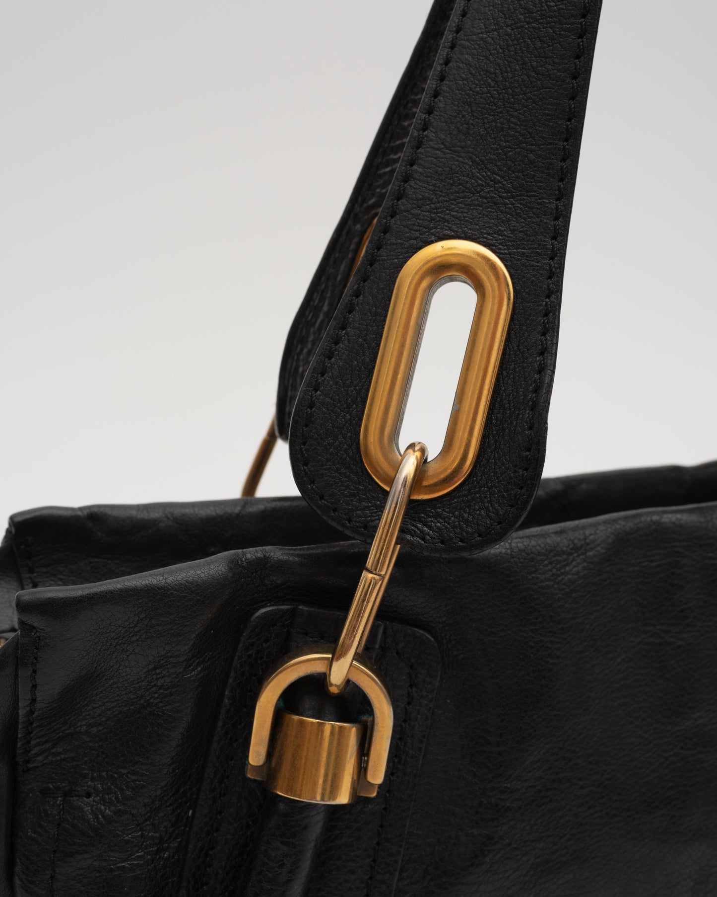 2000s CHLOE Black Half Paraty Bag