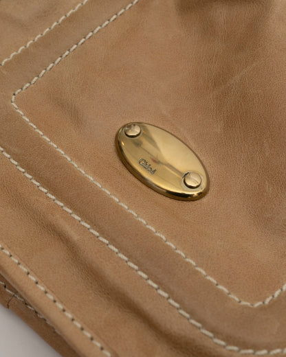 2000s CHLOE Small Beige Leather Bag