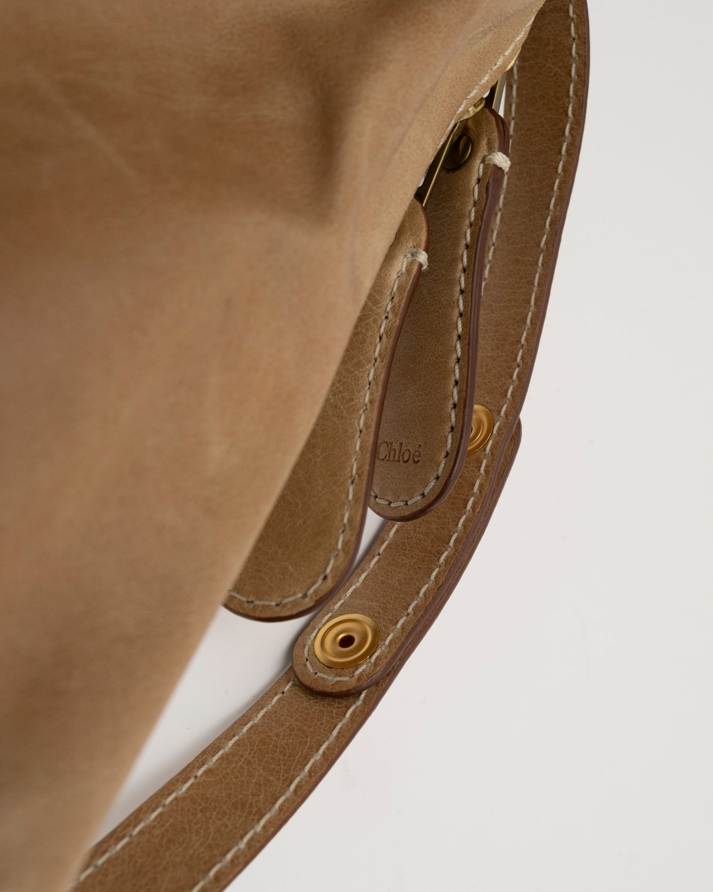 2000s CHLOE Small Beige Leather Bag