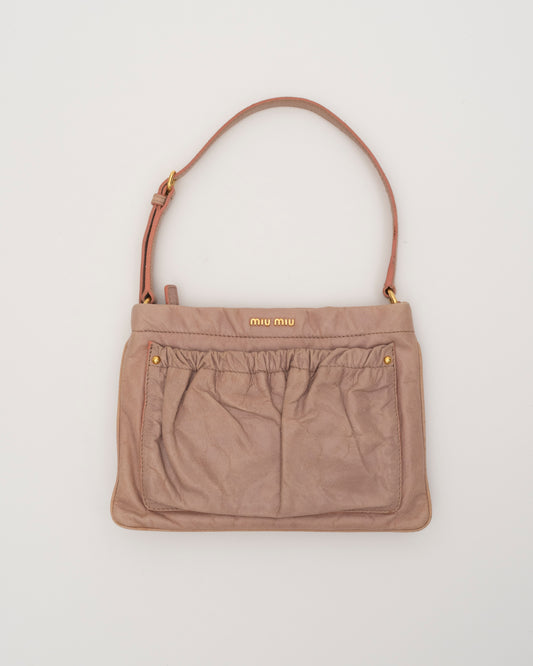 2000s MIU MIU Blush Mini Leather Bag