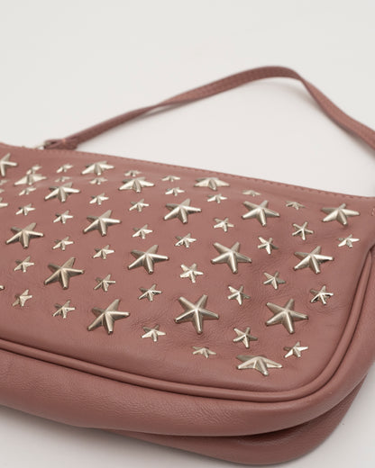 2000s JIMMY CHOO Pink Sasha Mini Baguette Bag