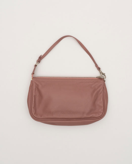 2000s JIMMY CHOO Pink Sasha Mini Baguette Bag