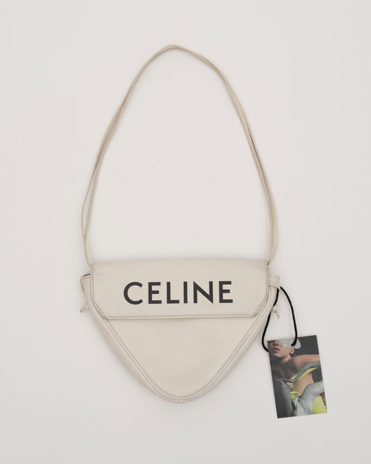 SS2021 CELINE White Signature Triangle Bag