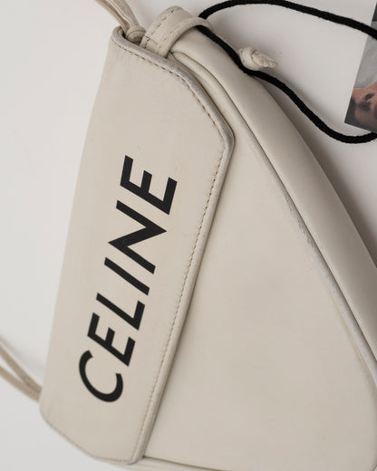 SS2021 CELINE White Signature Triangle Bag
