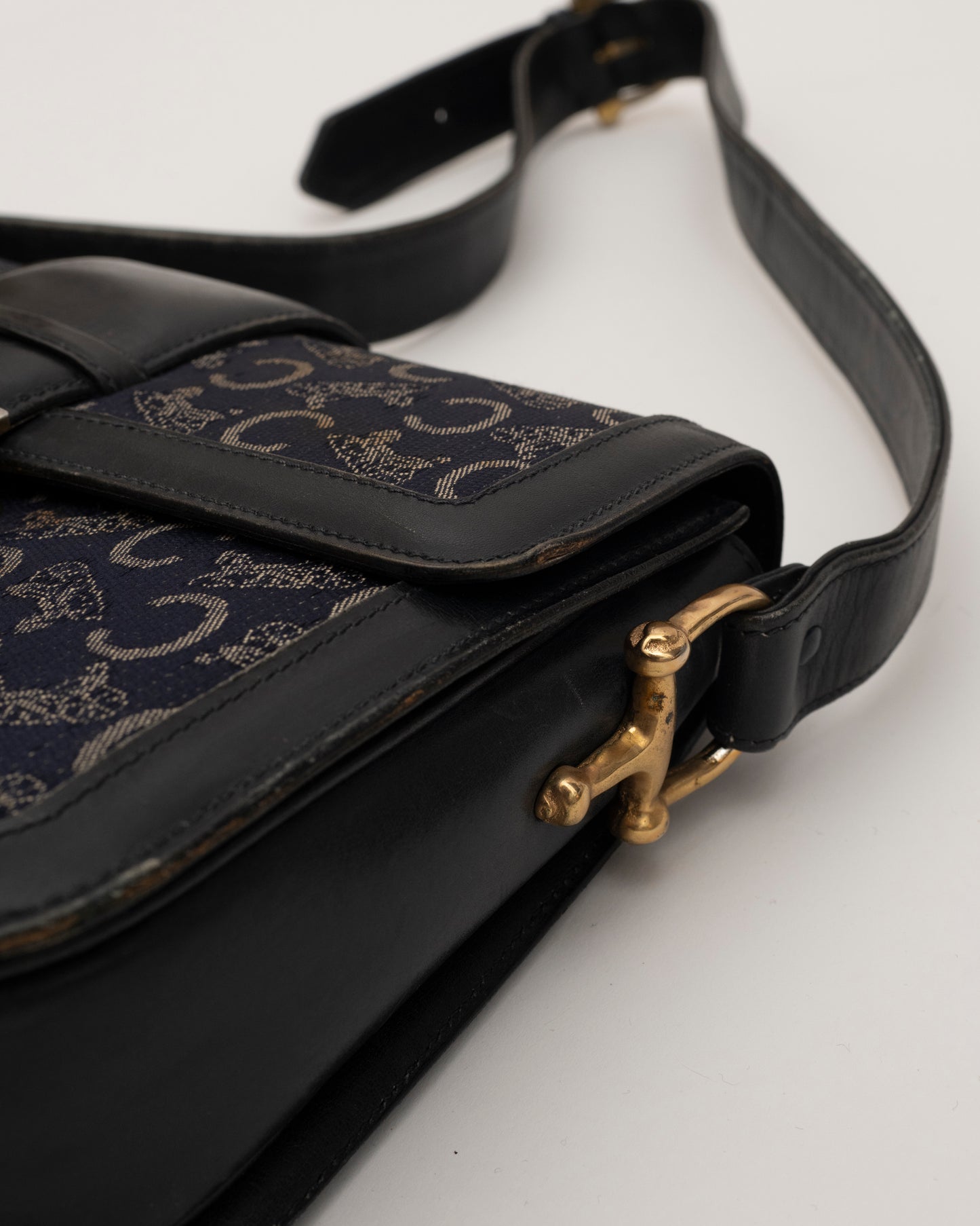 80s/90s CELINE Sulky C Navy Shoulder Bag