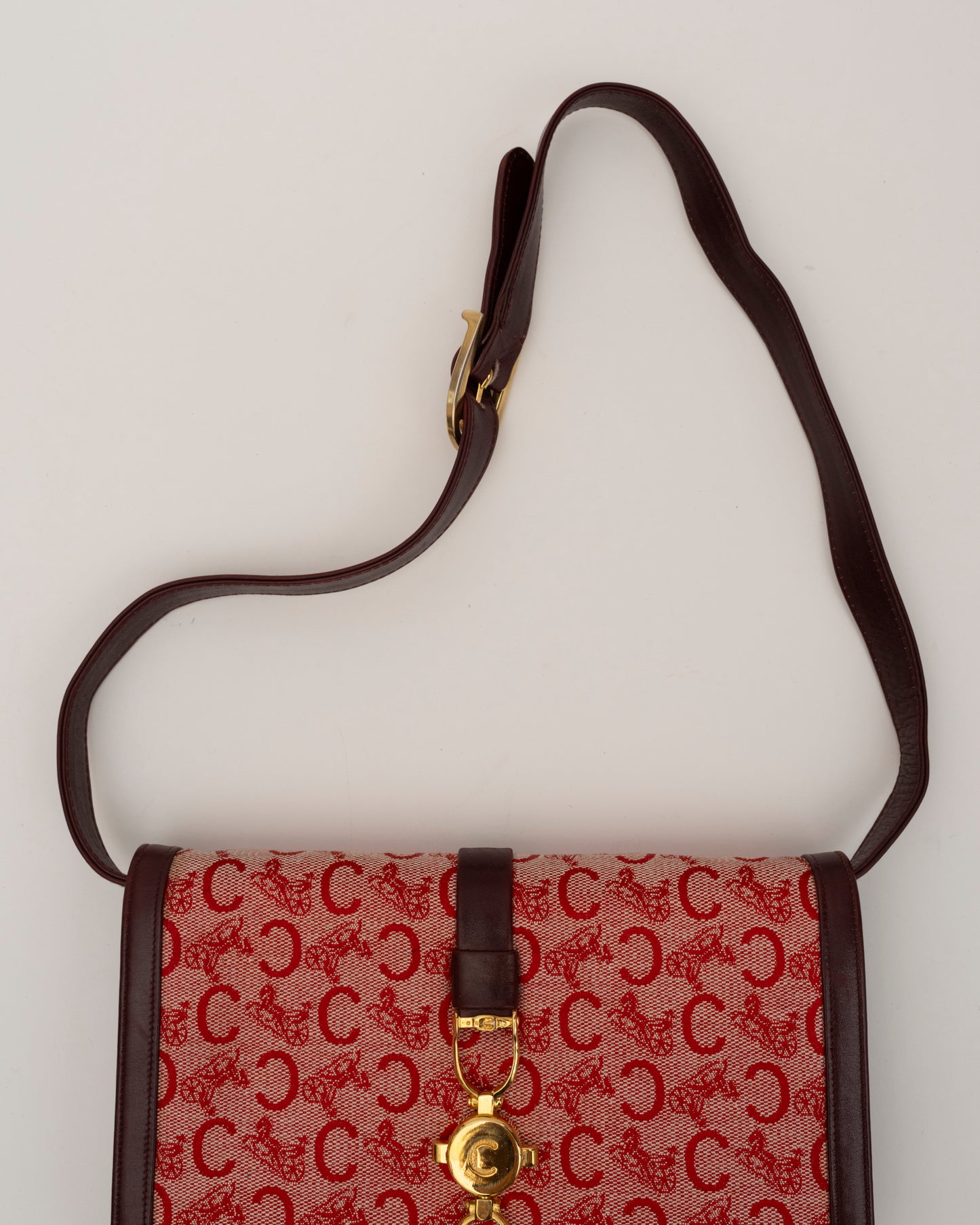 80s/90s CELINE Sulky C Red Shoulder Bag