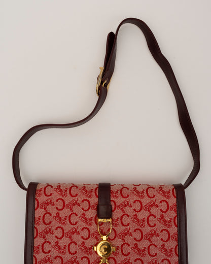 80s/90s CELINE Sulky C Red Shoulder Bag