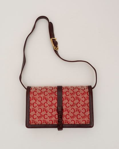 80s/90s CELINE Sulky C Red Shoulder Bag