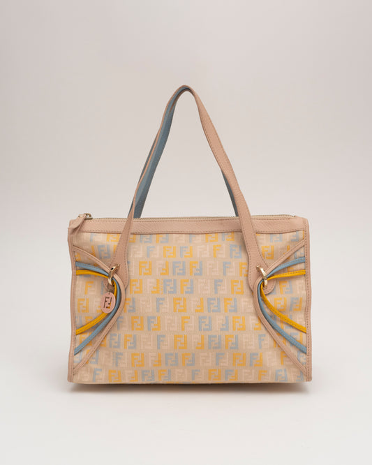 90s FENDI ZUCCINO Multicolor Canvas Bag