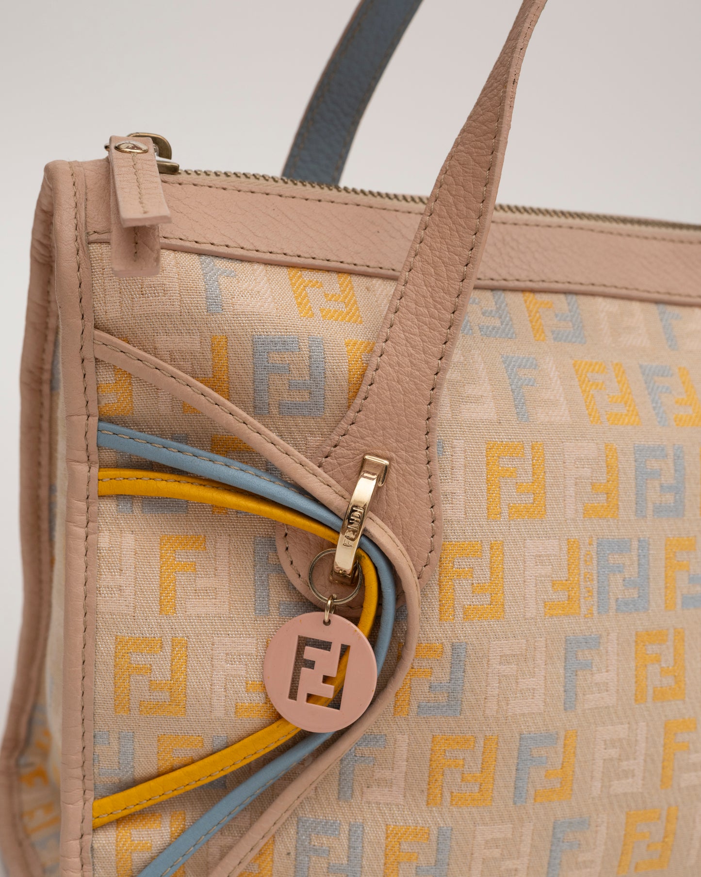 90s FENDI ZUCCINO Multicolor Canvas Bag
