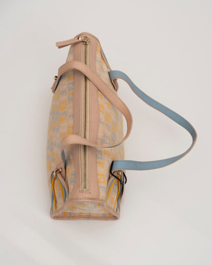 90s FENDI ZUCCINO Multicolor Canvas Bag