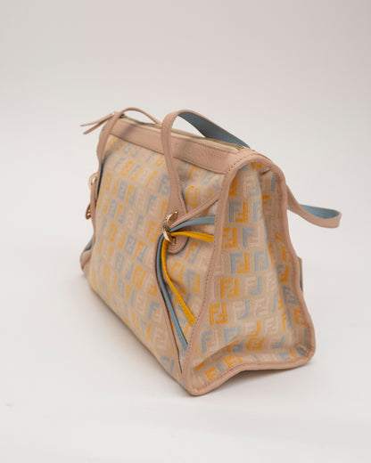 90s FENDI ZUCCINO Multicolor Canvas Bag