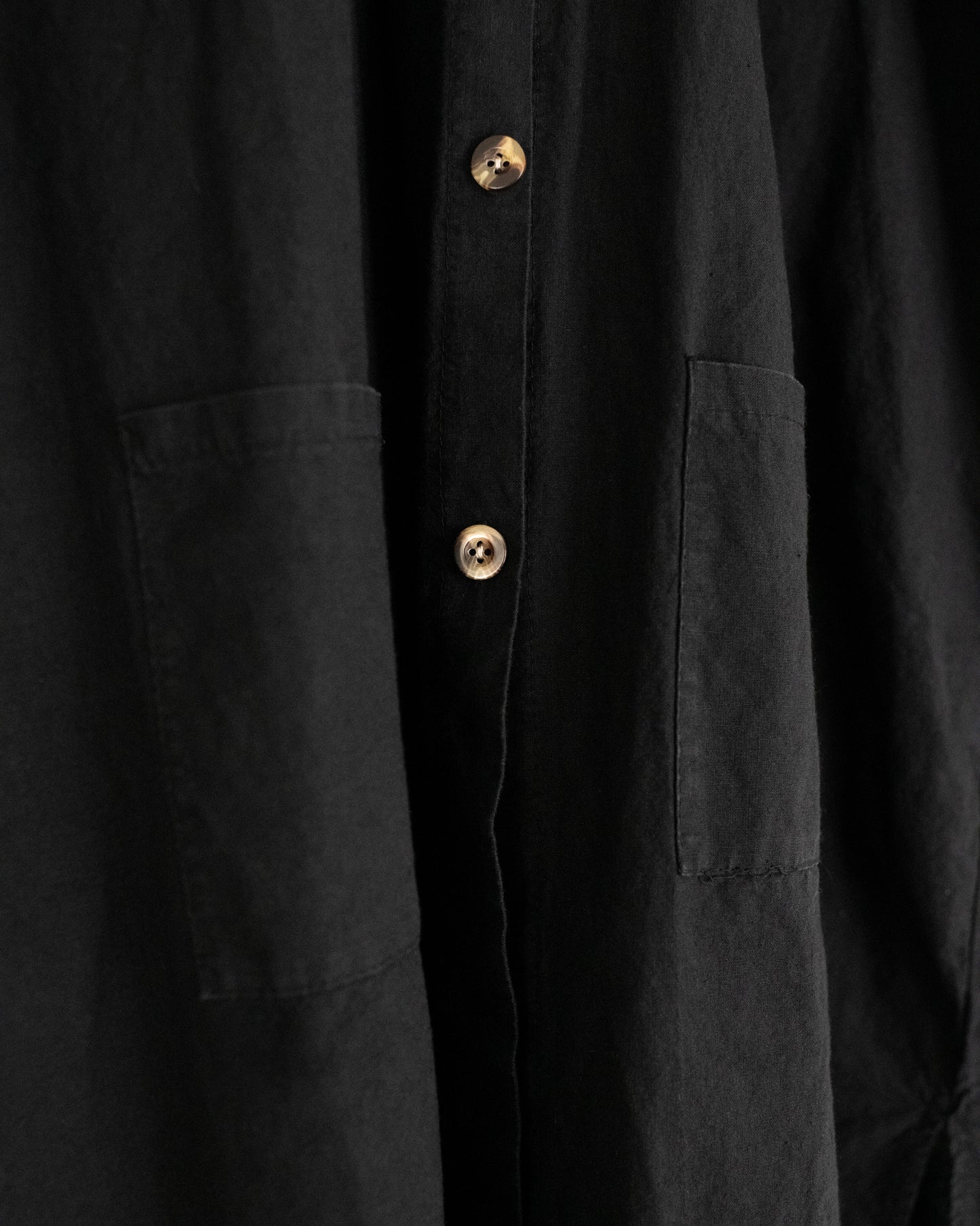 Vintage Charcoal Oversized Linen Shirt (S-L)