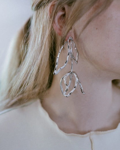 Beloved Bloom Earrings in Silver