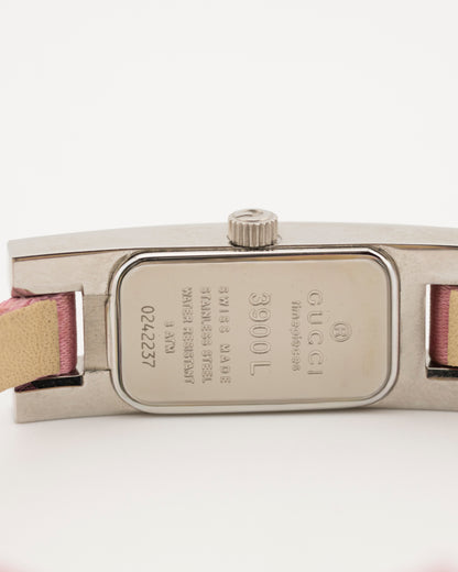 2000s GUCCI 3900L Pink GG Monogram Watch