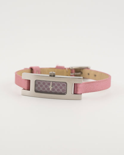 2000s GUCCI 3900L Pink GG Monogram Watch