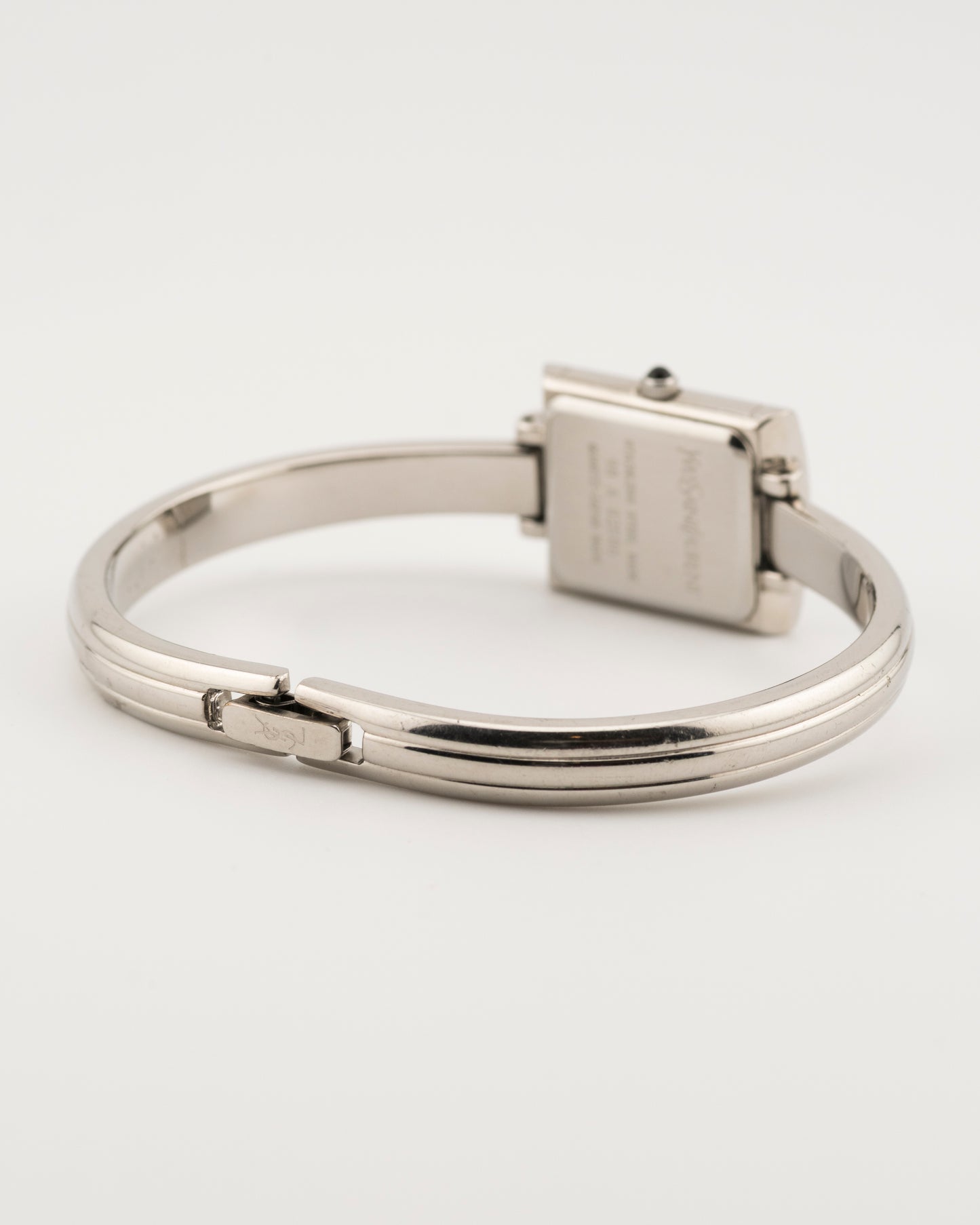 90s SAINT LAURENT Silver Bangle Watch