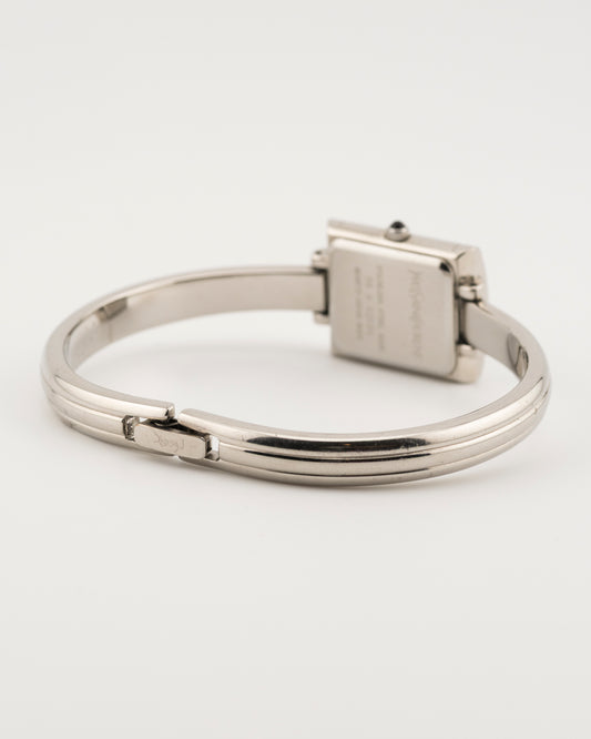 90s SAINT LAURENT Silver Bangle Watch