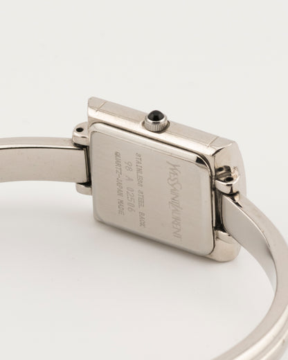 90s SAINT LAURENT Silver Bangle Watch