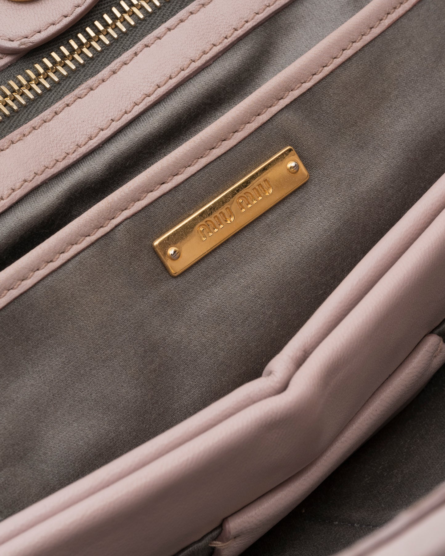 2000s MIU MIU Vitello Lux Pleated Lilac Bag