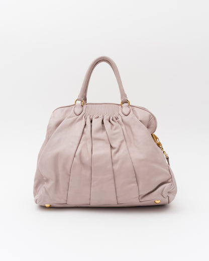 2000s MIU MIU Vitello Lux Pleated Lilac Bag
