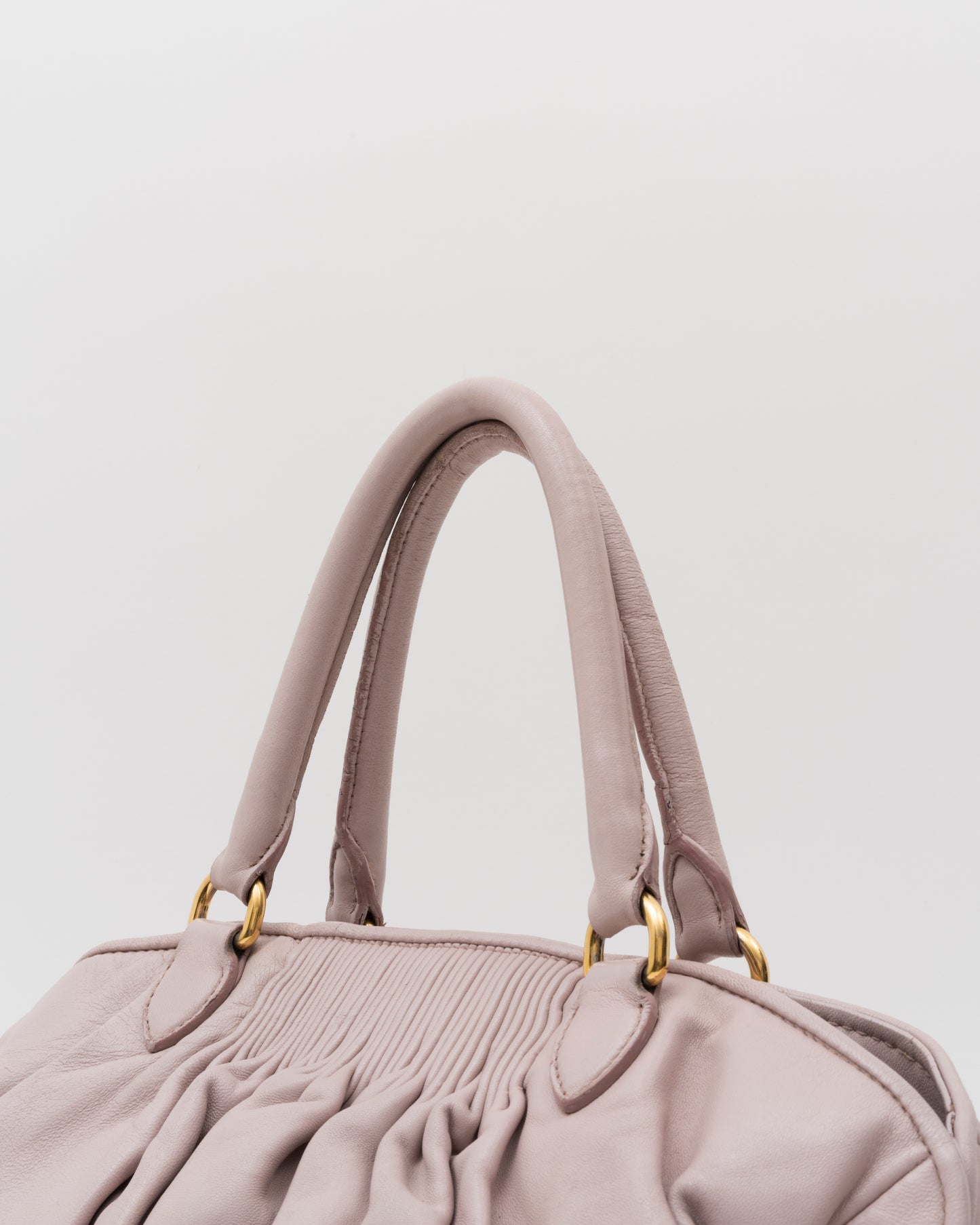 2000s MIU MIU Vitello Lux Pleated Lilac Bag