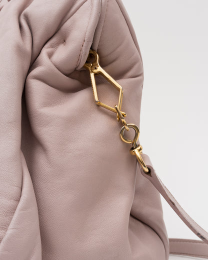 2000s MIU MIU Vitello Lux Pleated Lilac Bag