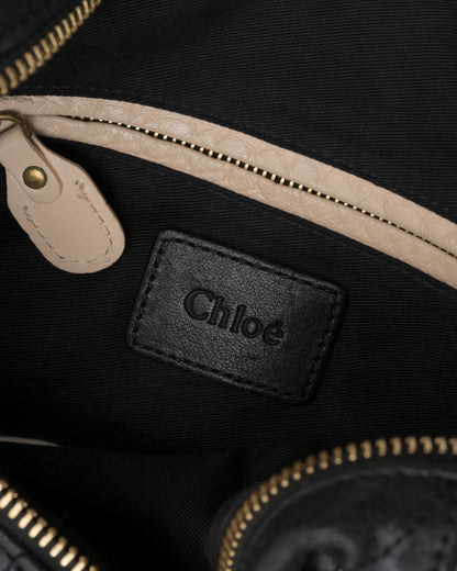 2000s CHLOE Black Quilted Paraty Bag