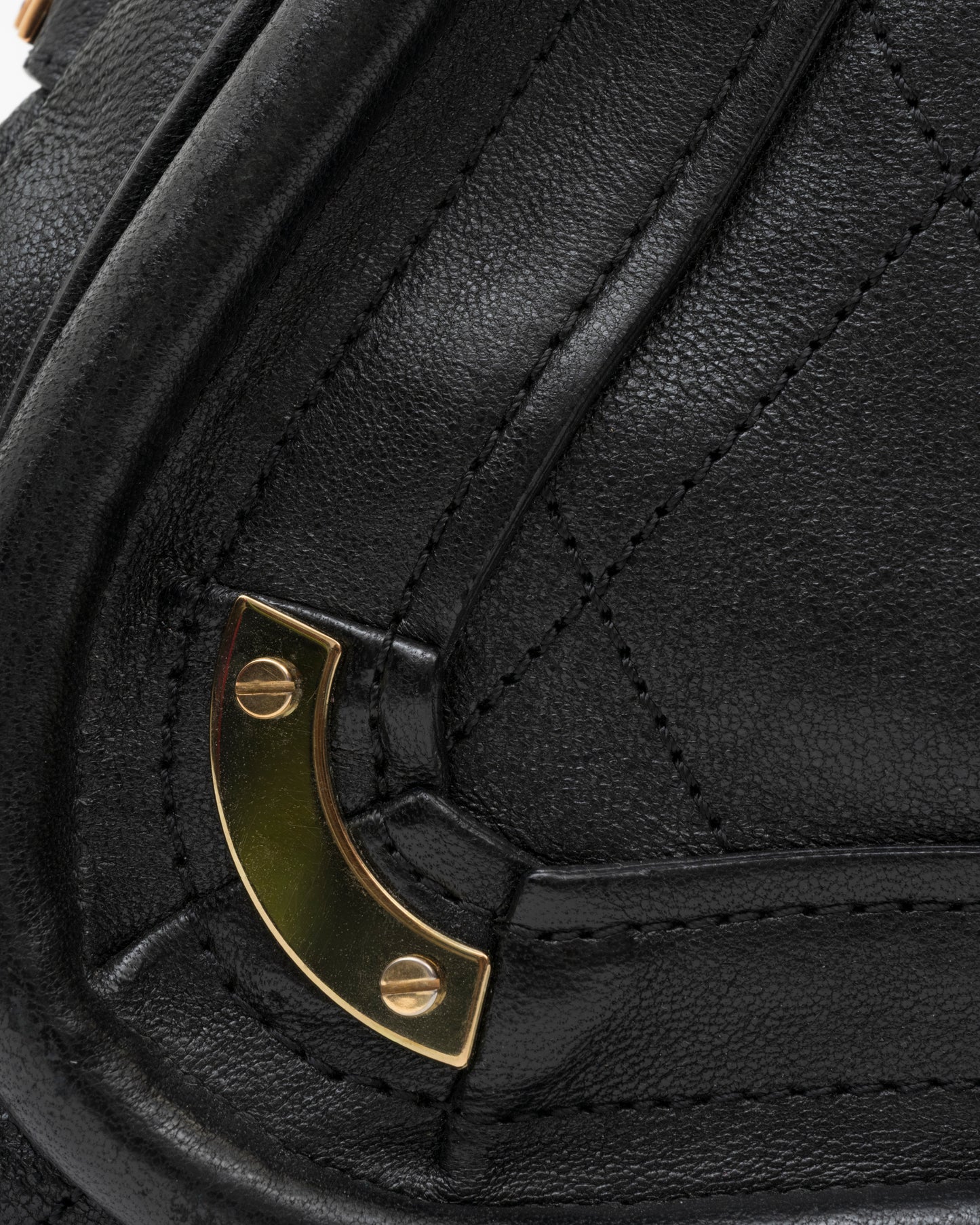 2000s CHLOE Black Quilted Paraty Bag