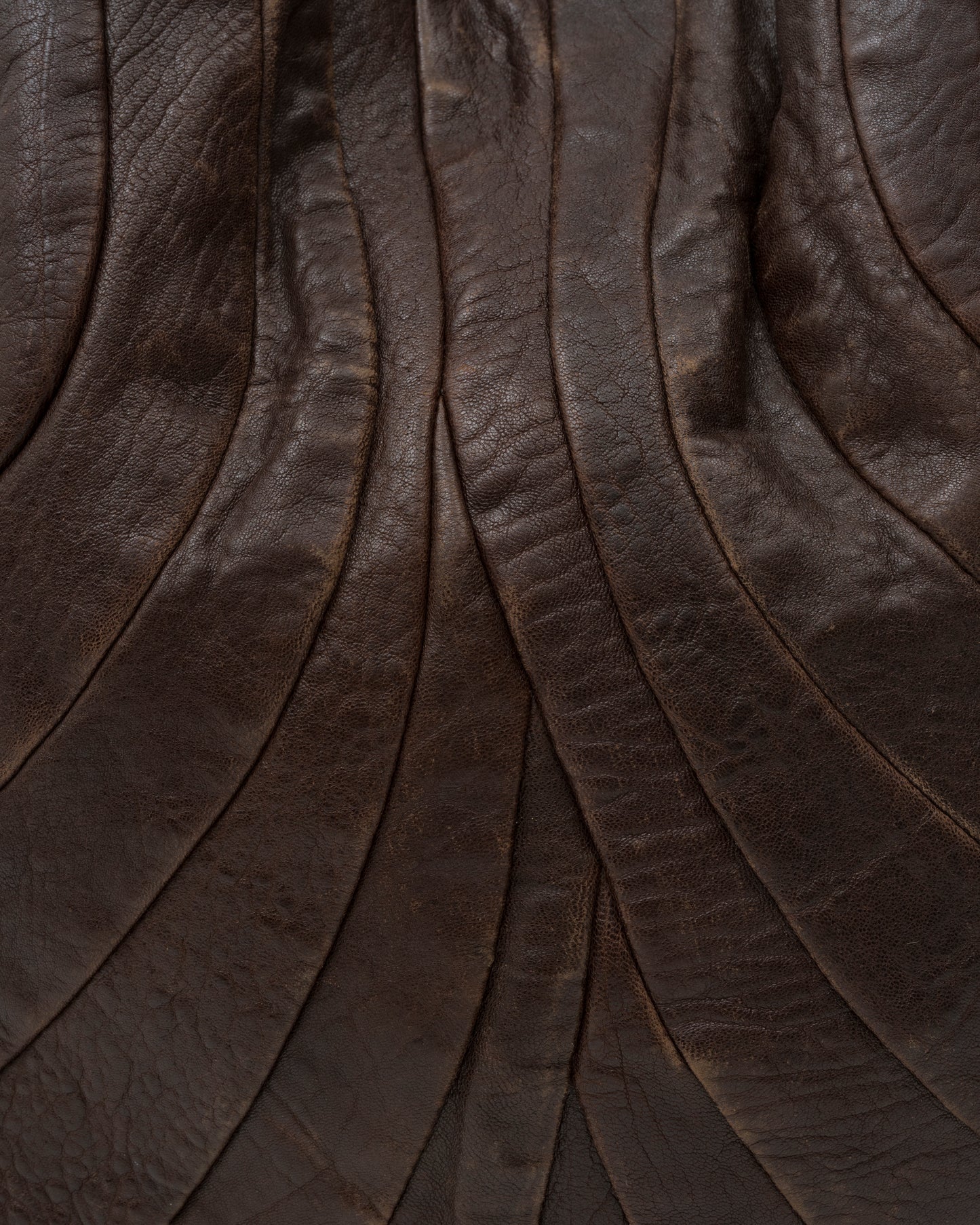 2000s MIU MIU Chocolate Distressed Patchwork Hobo Bag