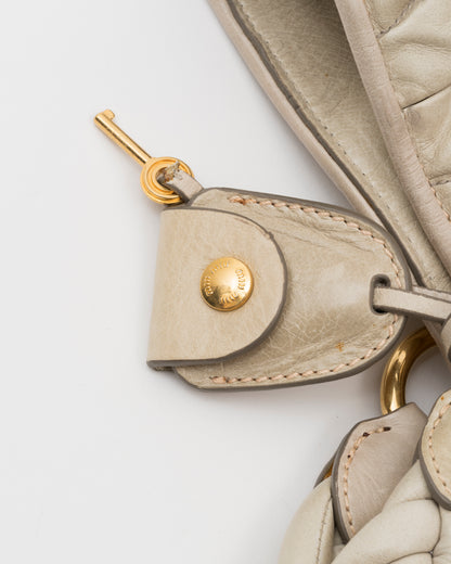 2000s MIU MIU Beige Extra Large Matelasse Bag