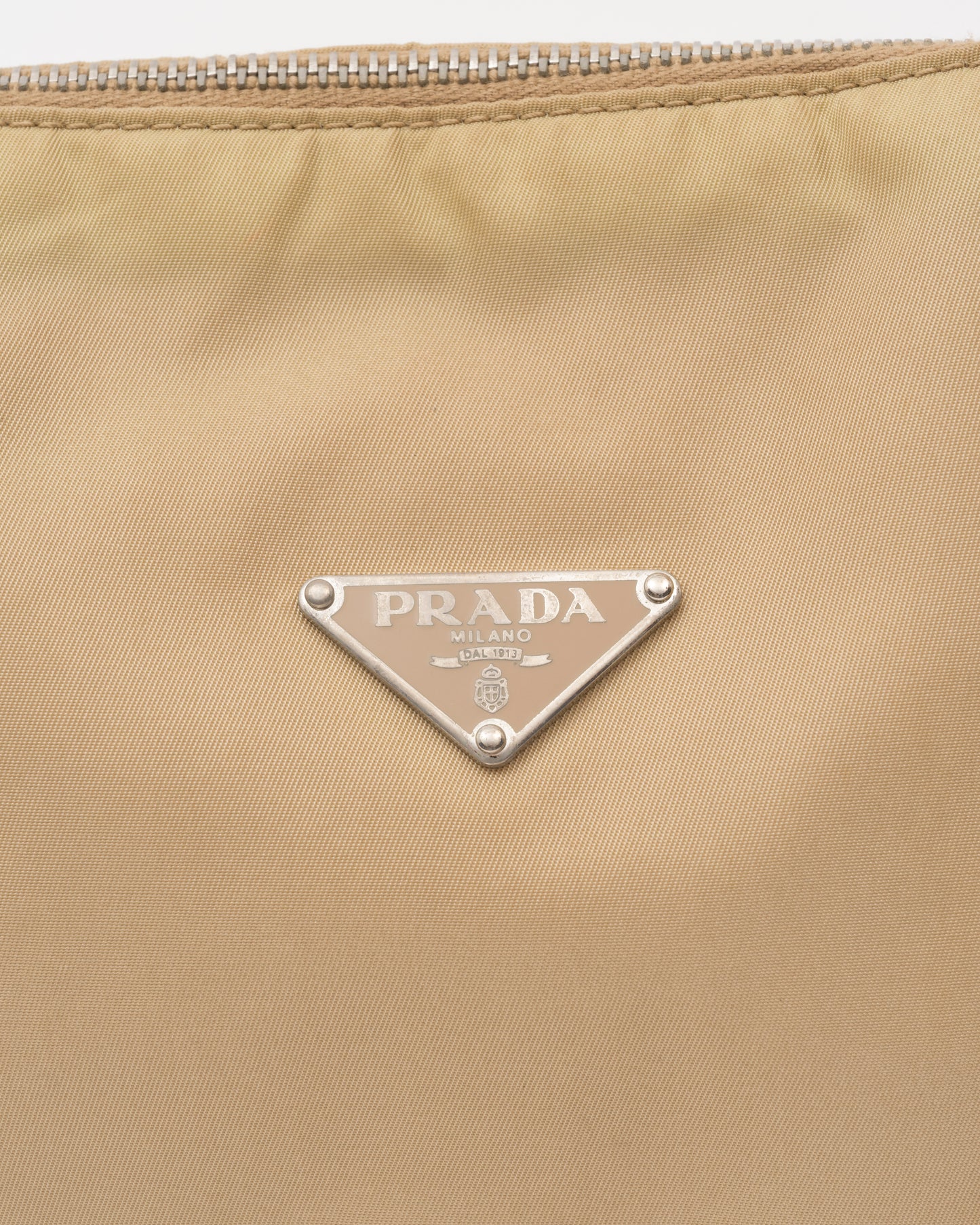 2000s PRADA Khaki Corda Tessuto Nylon Shoulder Bag