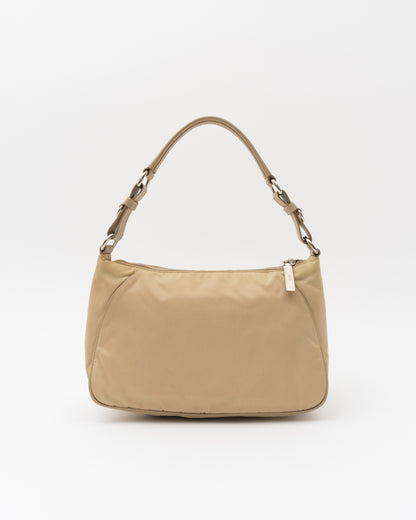 2000s PRADA Khaki Corda Tessuto Nylon Shoulder Bag